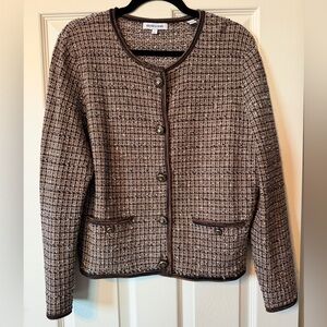 Veronica Beard Brisa Tweed Knit Jacket / Cardigan